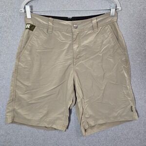 Howler Brothers Men Shorts 31 Beige Chino Heed The Call Zip‎ Pockets